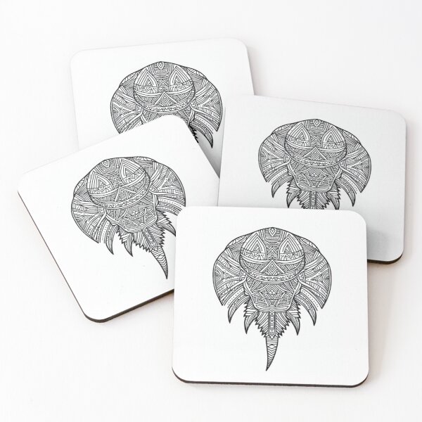 Item preview, Horseshoe Crab Tribal Print designed and sold by SerenPrintables.