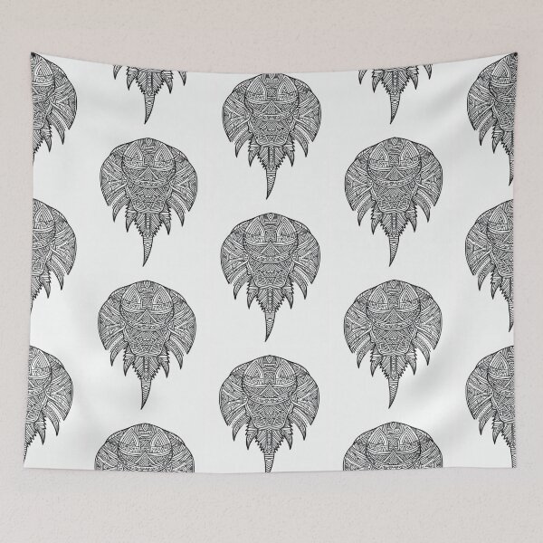 Item preview, Horseshoe Crab Tribal Print designed and sold by SerenPrintables.