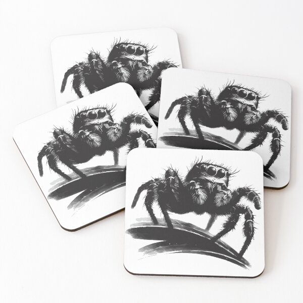 Item preview, Cute Jumping Spider Monochromatic designed and sold by TomFrontierArt.