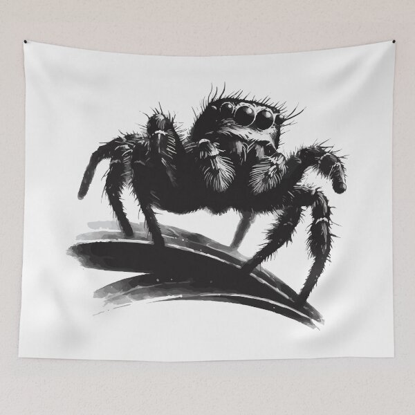 Item preview, Cute Jumping Spider Monochromatic designed and sold by TomFrontierArt.