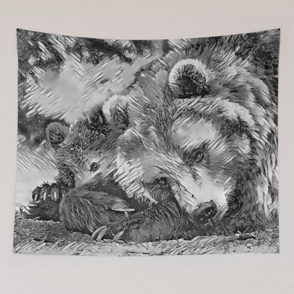 Item preview, AnimalArtBW Bear 002 designed and sold by JAMFoto.