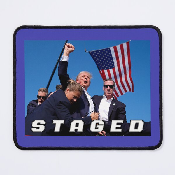 Item preview, Staged. Donald Trump Staged T shirt designed and sold by barefootmk.