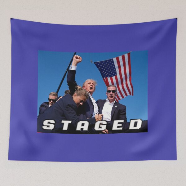 Item preview, Staged. Donald Trump Staged T shirt designed and sold by barefootmk.