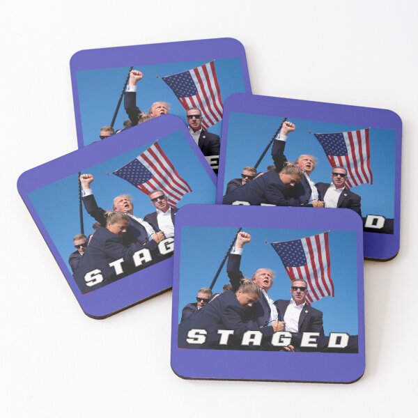 Item preview, Staged. Donald Trump Staged T shirt designed and sold by barefootmk.