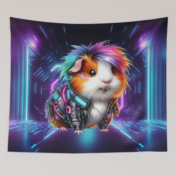 Item preview, Cyberpunk Guinea Pig Warrior designed and sold by Sillytoe.