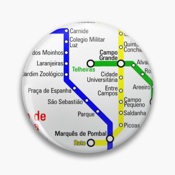 Item preview, Lisbon Metro Tube Underground Transport Map designed and sold by KALEIDOSCOPE UK.