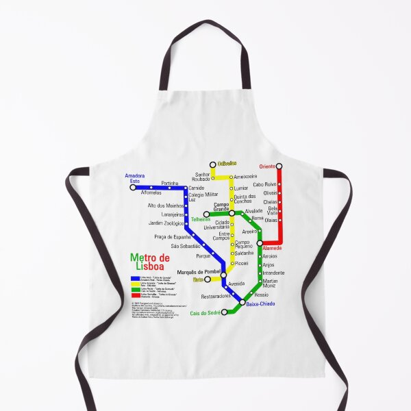 Item preview, Lisbon Metro Tube Underground Transport Map designed and sold by KALEIDOSCOPE UK.