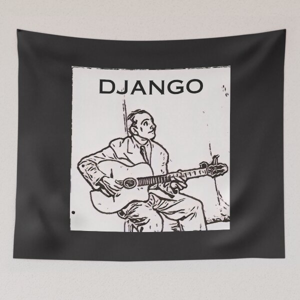 Item preview, The Retro Django Reinhardt Jazz Guitarist Musician designed and sold by FociCreate.
