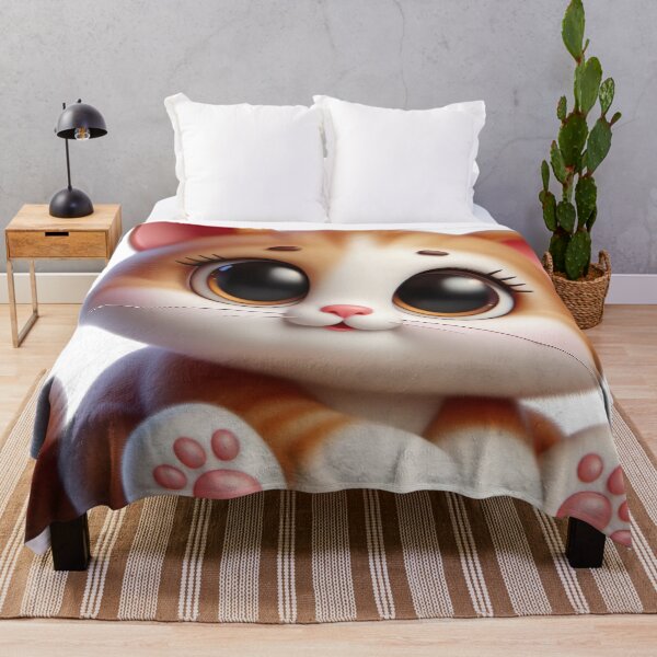 Artikelvorschau, Kirschblütenkatze, süßer Kawaii-Charakter, 3D-Rendering, entworfen und verkauft von ArteeInnovation.