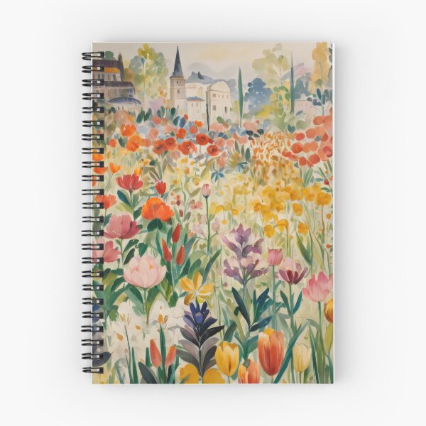 Item preview, Colorful Flower Garden Landscape - Watercolor Style Art Poster designed and sold by tarzbol.