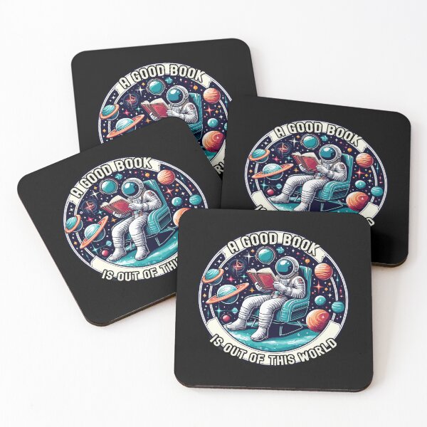 Item preview, A Good Book Is Out Of This World Astronaut Space Bookworm designed and sold by Dressed For  Duty.
