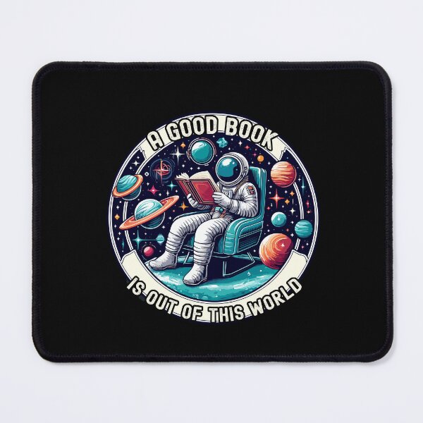 Item preview, A Good Book Is Out Of This World Astronaut Space Bookworm designed and sold by Dressed For  Duty.