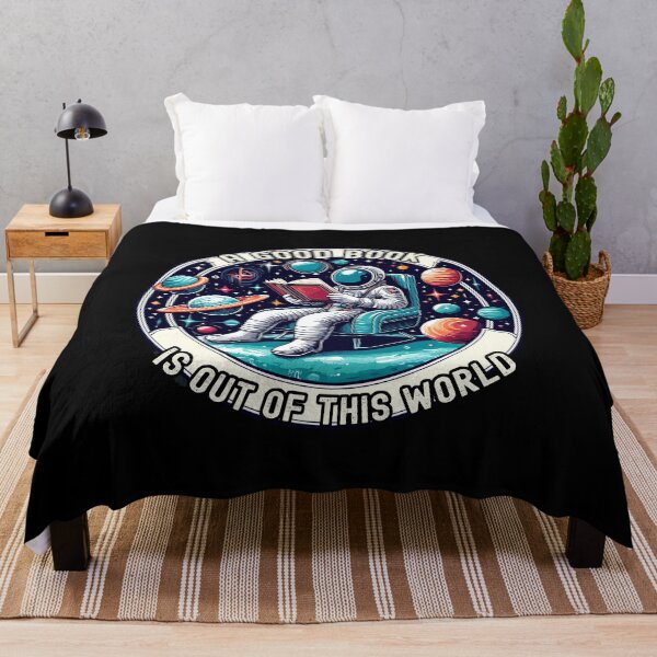 Item preview, A Good Book Is Out Of This World Astronaut Space Bookworm designed and sold by Dressed For  Duty.