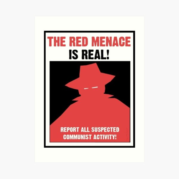The Red Menace Propaganda Poster Art Print