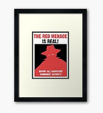 The Red Menace Propaganda Poster Framed Print