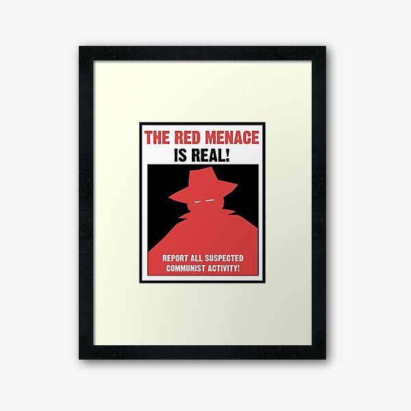 The Red Menace Propaganda Poster Framed Art Print