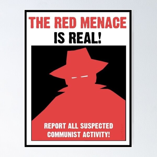 Item preview, The Red Menace Propaganda Poster designed and sold by Britkek.