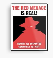 The Red Menace Propaganda Poster Metal Print