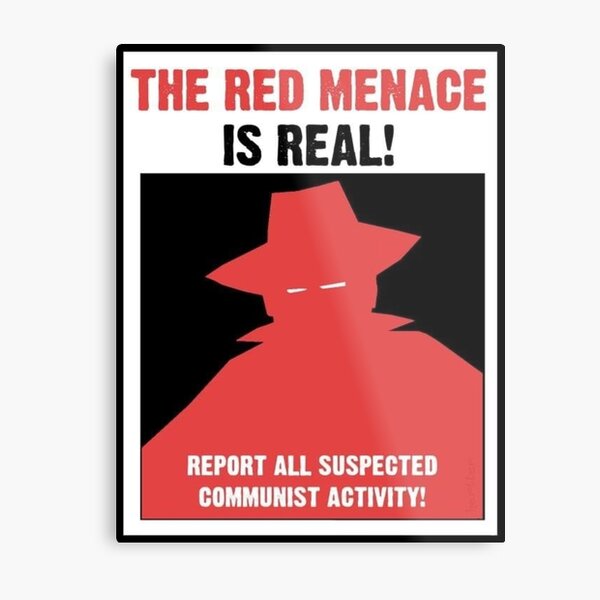 The Red Menace Propaganda Poster Metal Print