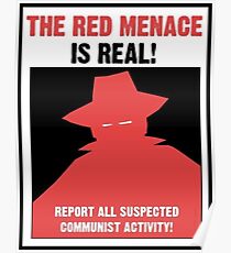 Das rote Bedrohungspropaganda-Plakat Poster