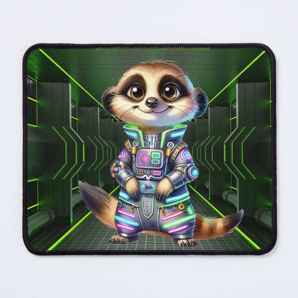 Item preview, Neon Meerkat Technician designed and sold by Sillytoe.