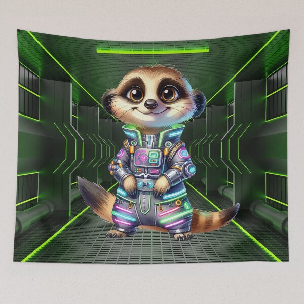 Item preview, Neon Meerkat Technician designed and sold by Sillytoe.