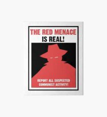 The Red Menace Propaganda Poster Art Board Print