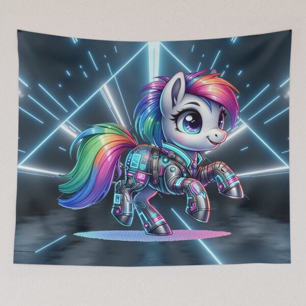 Item preview, Rainbow Cyber Pony designed and sold by Sillytoe.