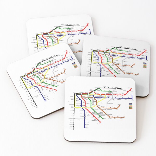 Item preview, Porto Portugal Train Metro Tube Underground City Map designed and sold by KALEIDOSCOPE UK.