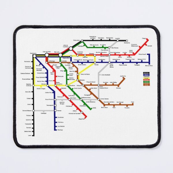 Item preview, Porto Portugal Train Metro Tube Underground City Map designed and sold by KALEIDOSCOPE UK.