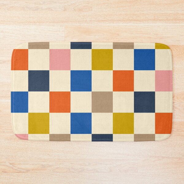 Item preview, Colorful Squares Blue Orange designed and sold by hamburgerliebe.