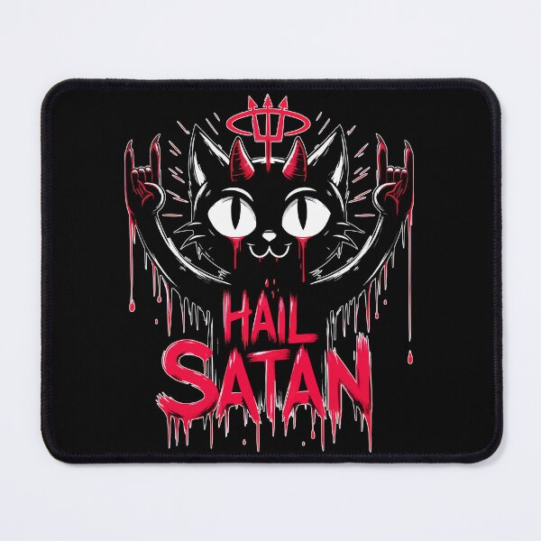 Item preview, Hail Satan Funny Cat designed and sold by TomFrontierArt.