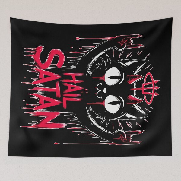Item preview, Hail Satan Funny Cat designed and sold by TomFrontierArt.
