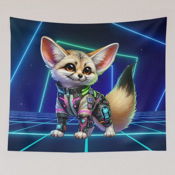 Item preview, Neon Fennec Fox Explorer designed and sold by Sillytoe.