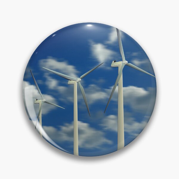 Item preview, Wind Turbines Renewable Sustainable Energy Blue Sky Round designed and sold by oz10.