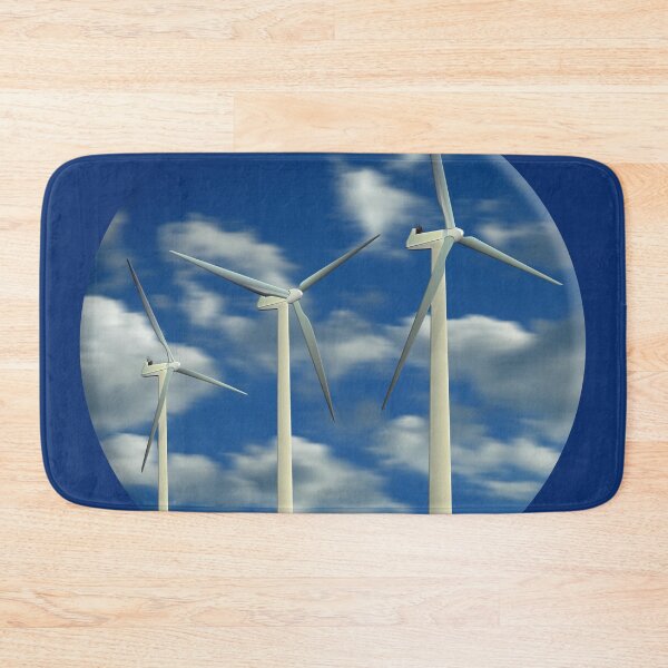Item preview, Wind Turbines Renewable Sustainable Energy Blue Sky Round designed and sold by oz10.