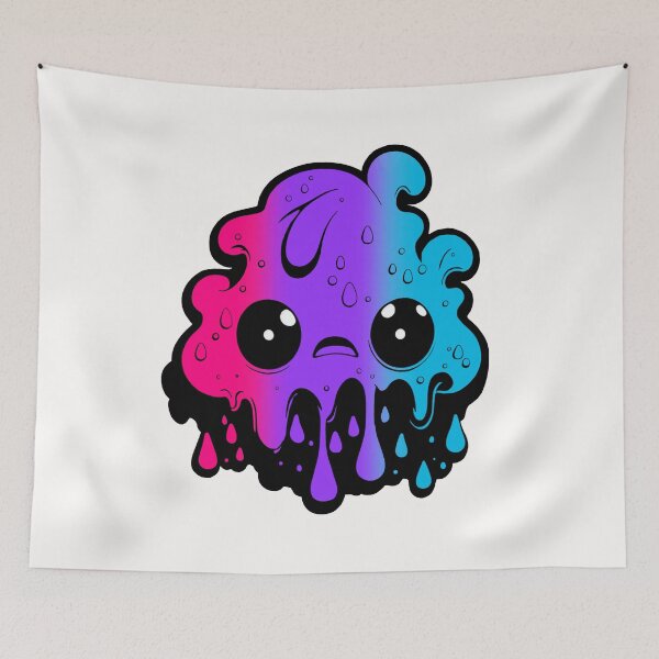 Item preview,  Androgynous Pride Flag Kawaii Melting Monster , Subtle Androgynous Flag Design designed and sold by Travelslightly.