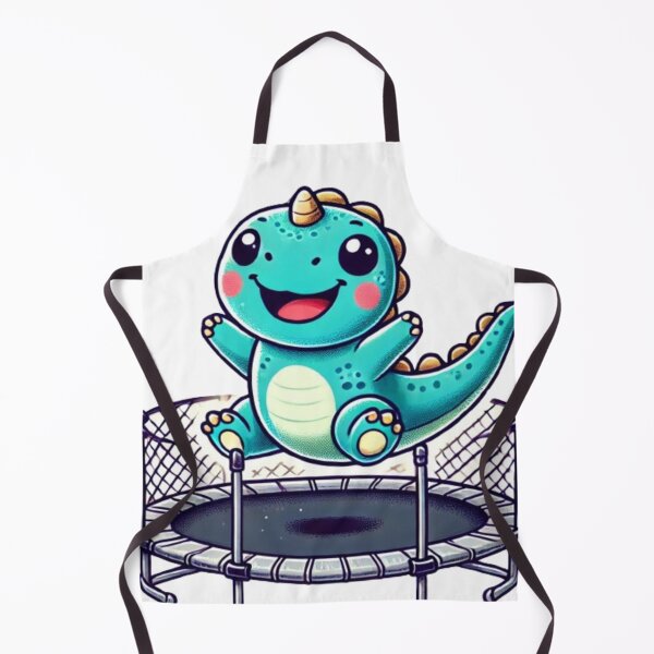Item preview, Happy Dinosaur Bouncing on Trampoline - Fun Playtime Design designed and sold by NattyGe.