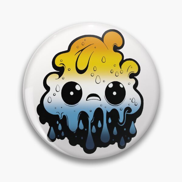 Item preview, AroAce Pride Flag Kawaii Melting Monster , Subtle AroAce Flag Design designed and sold by Travelslightly.