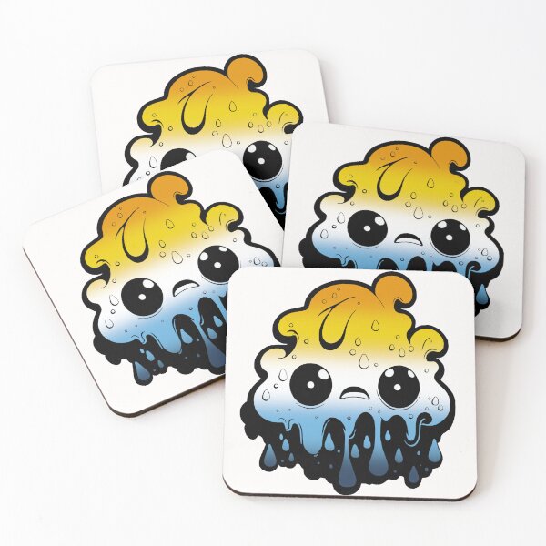 Item preview, AroAce Pride Flag Kawaii Melting Monster , Subtle AroAce Flag Design designed and sold by Travelslightly.