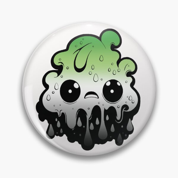 Item preview, Aromantic Pride Flag Kawaii Melting Monster , Subtle Aromantic Flag Design designed and sold by Travelslightly.