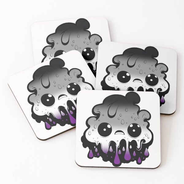 Item preview, Asexual Pride Flag Kawaii Melting Monster , Subtle Ace Flag Design designed and sold by Travelslightly.