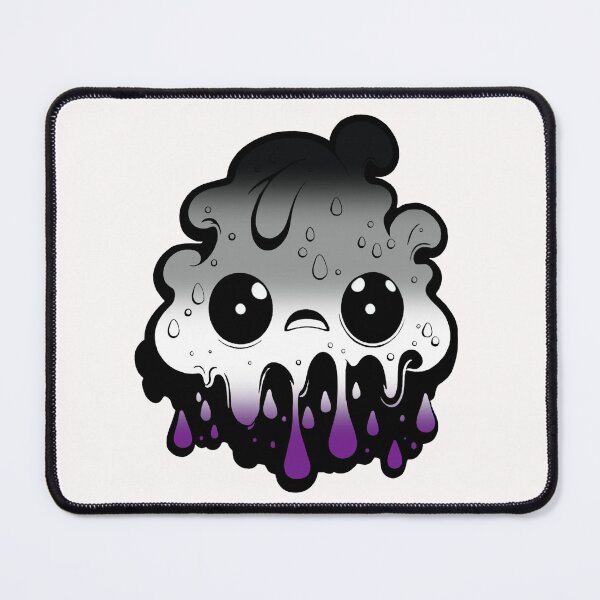 Item preview, Asexual Pride Flag Kawaii Melting Monster , Subtle Ace Flag Design designed and sold by Travelslightly.