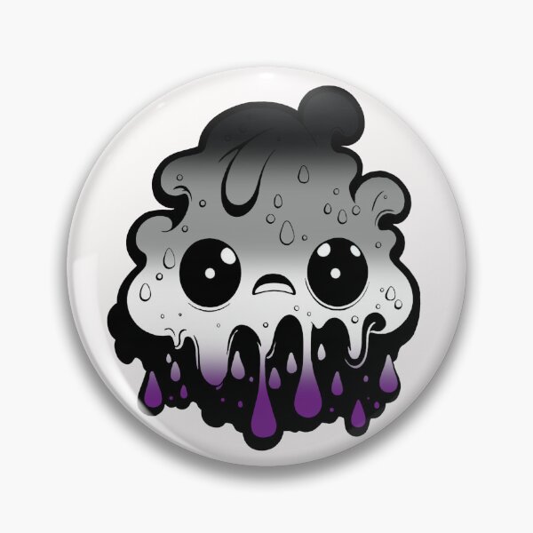 Item preview, Asexual Pride Flag Kawaii Melting Monster , Subtle Ace Flag Design designed and sold by Travelslightly.