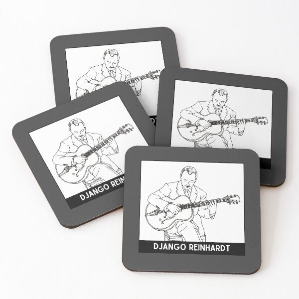 Item preview, Vintage Black White Django Reinhardt Jazz Guitarist Jazz Musician designed and sold by FociCreate.