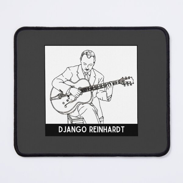 Item preview, Vintage Black White Django Reinhardt Jazz Guitarist Jazz Musician designed and sold by FociCreate.