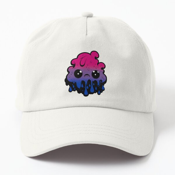 Aperçu de l'œuvre Drapeau de fierté bisexuelle Kawaii Melting Monster, conception subtile du drapeau Bi créée et vendue par Travelslightly.