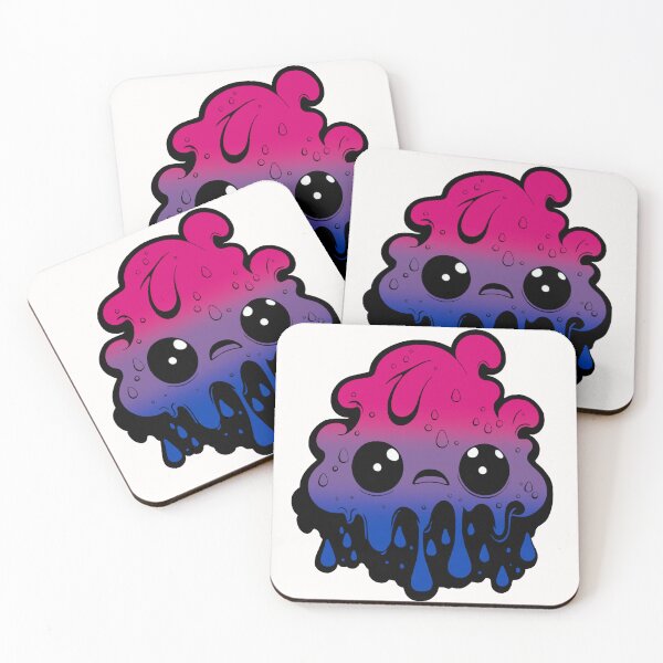 Item preview, Bisexual Pride Flag Kawaii Melting Monster , Subtle Bi Flag Design designed and sold by Travelslightly.