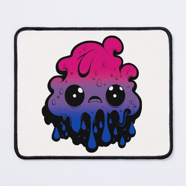Item preview, Bisexual Pride Flag Kawaii Melting Monster , Subtle Bi Flag Design designed and sold by Travelslightly.