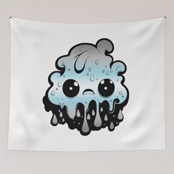Item preview,  Demiboy Pride Flag Kawaii Melting Monster, Subtle Demiboy Flag Design designed and sold by Travelslightly.